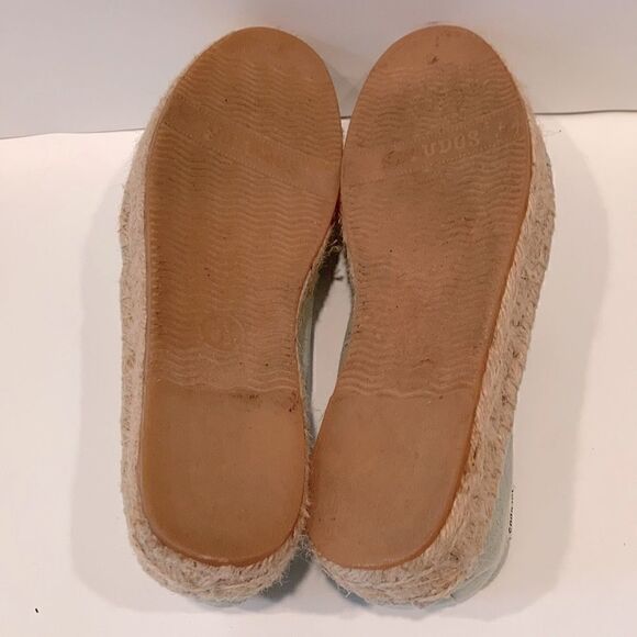Soludos Blue Wine Orange Embroidered Espadrilles 6.5 - Picture 7 of 10